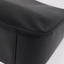 BURBERRY Shoulder Bag Leather Black Silver Auth 207869A-14