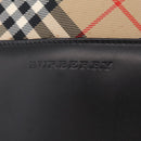 BURBERRY Shoulder Bag Leather Black Silver Auth 207869A-15