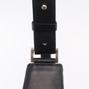 BURBERRY Shoulder Bag Leather Black Silver Auth 207869A-16
