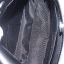 BURBERRY Shoulder Bag Leather Black Silver Auth 207869A-18