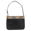 BURBERRY Shoulder Bag Leather Black Silver Auth 207869A-2