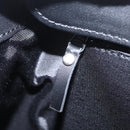 BURBERRY Shoulder Bag Leather Black Silver Auth 207869A-21