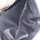 BURBERRY Shoulder Bag Leather Black Silver Auth 207869A-23