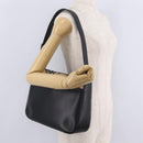 BURBERRY Shoulder Bag Leather Black Silver Auth 207869A-24
