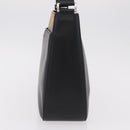 BURBERRY Shoulder Bag Leather Black Silver Auth 207869A-4