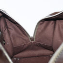 LOEWE Amazona 28 Hand Bag Patent Brown Silver Auth 207870A-23