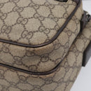 GUCCI GG Supreme Shoulder Bag PVC Beige Silver 114531 Auth 207872-10