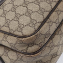 GUCCI GG Supreme Shoulder Bag PVC Beige Silver 114531 Auth 207872-11