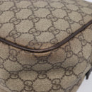 GUCCI GG Supreme Shoulder Bag PVC Beige Silver 114531 Auth 207872-12