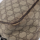 GUCCI GG Supreme Shoulder Bag PVC Beige Silver 114531 Auth 207872-13