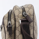 GUCCI GG Supreme Shoulder Bag PVC Beige Silver 114531 Auth 207872-16