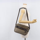 GUCCI GG Supreme Shoulder Bag PVC Beige Silver 114531 Auth 207872-26