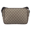 GUCCI GG Supreme Shoulder Bag PVC Beige Silver 114531 Auth 207872-3