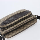 GUCCI GG Supreme Shoulder Bag PVC Beige Silver 114531 Auth 207872-6