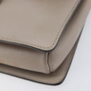 Chloe Fay Shoulder Bag Leather Suede Beige Gold Auth 207873A-12