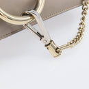Chloe Fay Shoulder Bag Leather Suede Beige Gold Auth 207873A-18