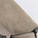 Chloe Fay Shoulder Bag Leather Suede Beige Gold Auth 207873A-20