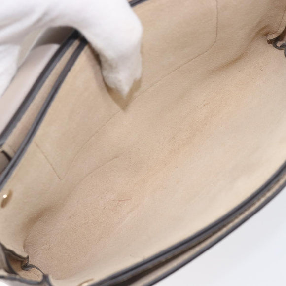 Chloe Fay Shoulder Bag Leather Suede Beige Gold Auth 207873A