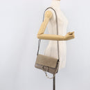 Chloe Fay Shoulder Bag Leather Suede Beige Gold Auth 207873A-30