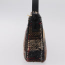 BURBERRY Nova Check Shoulder Bag Wool Brown Gold Auth 207874A-4