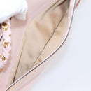 VERSACE Chain Tote Bag Leather Pink Gold Auth 207875M-16