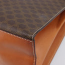 CELINE Macadam Hand Bag PVC Brown Gold Tone Auth 207876V-16