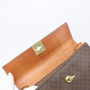 CELINE Macadam Hand Bag PVC Brown Gold Tone Auth 207876V-23