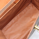 CELINE Macadam Hand Bag PVC Brown Gold Tone Auth 207876V-11