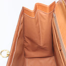 CELINE Macadam Hand Bag PVC Brown Gold Tone Auth 207876V-26