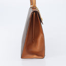 CELINE Macadam Hand Bag PVC Brown Gold Tone Auth 207876V-5