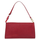 LOUIS VUITTON Epi Pochette Accessoires Accessory Pouch Red M52987 Auth 207877A-2