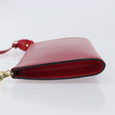 LOUIS VUITTON Epi Pochette Accessoires Accessory Pouch Red M52987 Auth 207877A-4