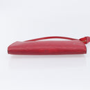 LOUIS VUITTON Epi Pochette Accessoires Accessory Pouch Red M52987 Auth 207877A-5