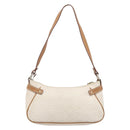 Salvatore Ferragamo Gancini Accessory Pouch PVC Leather Ivory Silver Auth 207879-3
