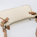 Salvatore Ferragamo Gancini Accessory Pouch PVC Leather Ivory Silver Auth 207879-7