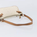Salvatore Ferragamo Gancini Accessory Pouch PVC Leather Ivory Silver Auth 207879-8