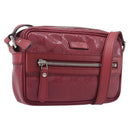 GUCCI GG Crystal Shoulder Bag PVC Red Silver 201447 Auth 207882A-1