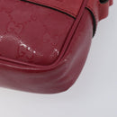 GUCCI GG Crystal Shoulder Bag PVC Red Silver 201447 Auth 207882A-11