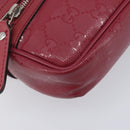 GUCCI GG Crystal Shoulder Bag PVC Red Silver 201447 Auth 207882A-12