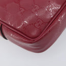 GUCCI GG Crystal Shoulder Bag PVC Red Silver 201447 Auth 207882A-14