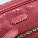 GUCCI GG Crystal Shoulder Bag PVC Red Silver 201447 Auth 207882A-15