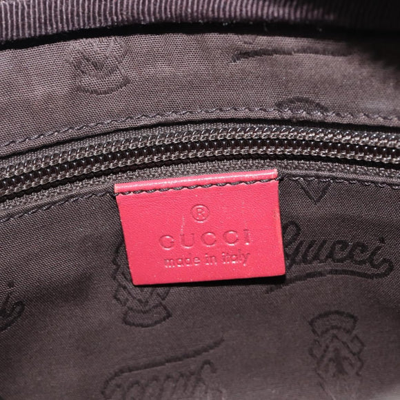 GUCCI GG Crystal Shoulder Bag PVC Red Silver 201447 Auth 207882A