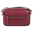 GUCCI GG Crystal Shoulder Bag PVC Red Silver 201447 Auth 207882A-2