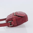 GUCCI GG Crystal Shoulder Bag PVC Red Silver 201447 Auth 207882A-5