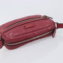 GUCCI GG Crystal Shoulder Bag PVC Red Silver 201447 Auth 207882A-6