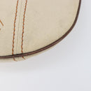 BURBERRY Blue Label Shoulder Bag Canvas Ivory Silver Auth 207885A-15