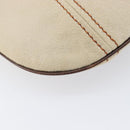 BURBERRY Blue Label Shoulder Bag Canvas Ivory Silver Auth 207885A-18