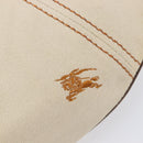 BURBERRY Blue Label Shoulder Bag Canvas Ivory Silver Auth 207885A-20