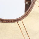 BURBERRY Blue Label Shoulder Bag Canvas Ivory Silver Auth 207885A-11