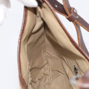 BURBERRY Blue Label Shoulder Bag Canvas Ivory Silver Auth 207885A-23